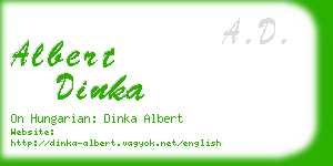 albert dinka business card